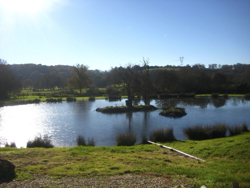 The big lake seen from the closed barn