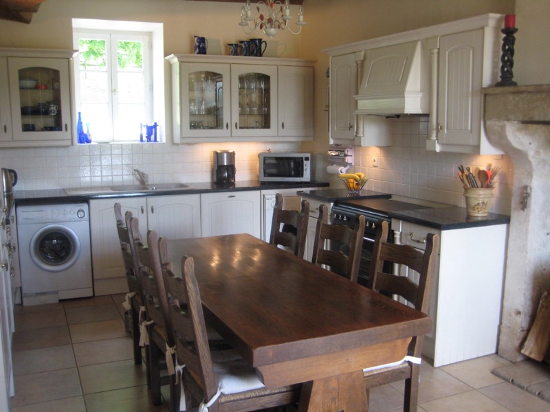 The kitchen from the hall doorway