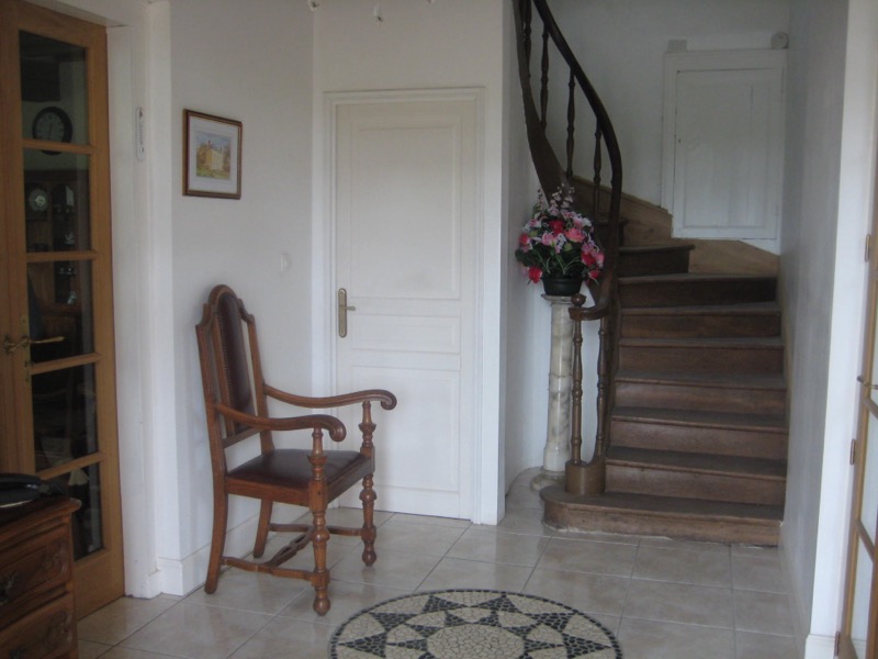The oak staircase seen from the front door
