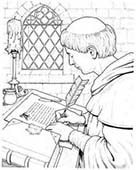 Saint Morand, depicted with a bunch of grapes