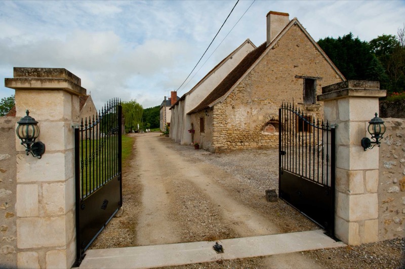 The out-buildings seen from the entrance gate